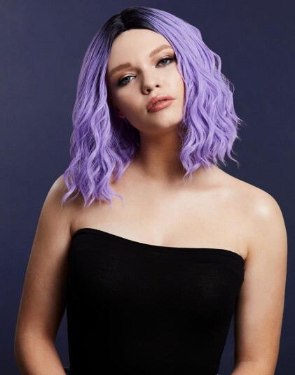 Cara Deluxe Wig Kan Styles! Kort Lilla Parykk