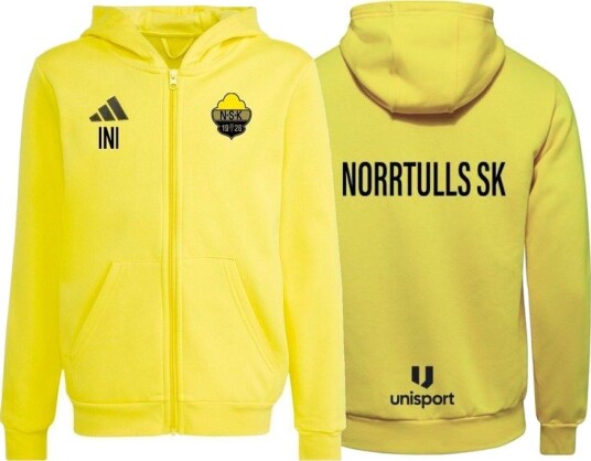 Norrtulls Sk Zipped Hettegenser 2026 Gul/svart Barn adidas størrelse 128 cm