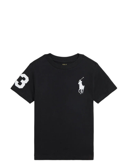 Ralph Lauren Kids Big Pony Cotton Jersey Tee - Black - 94-100