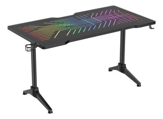 Dt420 Rgb Gaming Desk Tempered Glass Cable Management