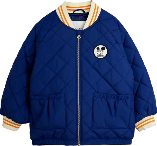 Mini Rodini Ritzratz Patch Quilted Puffer Blue 128/134