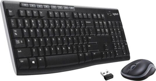 Logitech MK270 Trådløs Tastatur og Mussett QWERTY US Internasjonal Svart Logitech MK270 Trådløs Tastatur og Mussett QWERTY US Internasjonal Svart