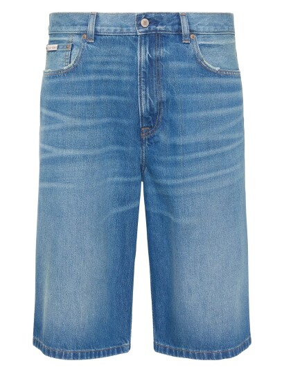 Calvin Klein Jeans Long Short Washed Emerald Blue 38