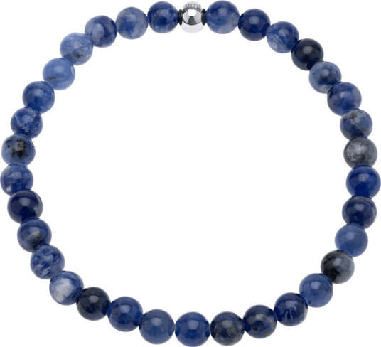 Timi Of Sweden Erik Stone Bead Bracelet Stainless Steel Sodalite Timi Of Sweden Erik Stone Bead Bracelet Stainless Steel Sodalite