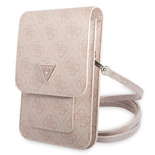 Guess 4G Triangle Smarttelefon Skulderveske Rosa med Avtakbar Rem Guess 4G Triangle Smarttelefon Skulderveske Rosa med Avtakbar Rem