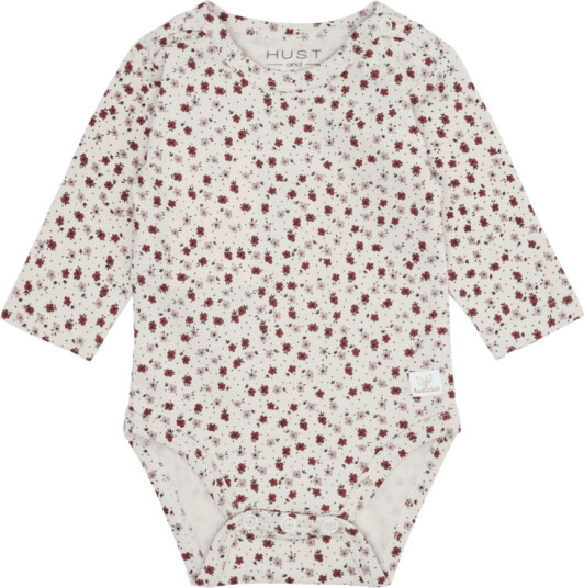 Hust and Claire Bebe Blomst Body  Gray morn (80 / 1 år)