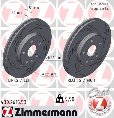 Bremseskive ZIMMERMANN 430.2615.53