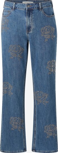 KAFFE Curve Jeans KCastelia Straight Full length Jeans Blå