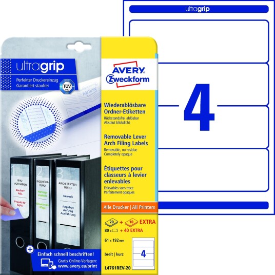 AVERY Self-Adhesive Label Rounded