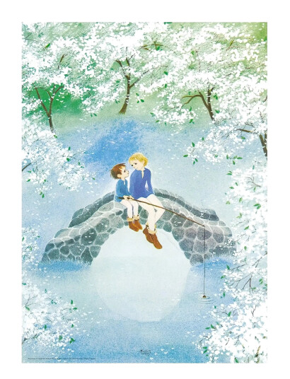 Poster & Frame Astrid Lindgren Fishing The Brothers Lionheart Blue 50x70cm Poster & Frame Astrid Lindgren Fishing The Brothers Lionheart Blue 50x70cm