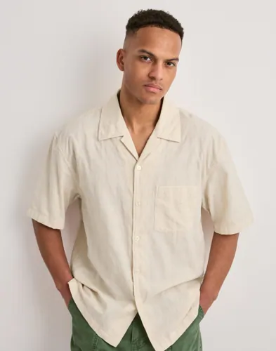 Gant Rel Texture Check Shirt Kortermede skjorter Beige Gant Rel Texture Check Shirt Kortermede skjorter Beige