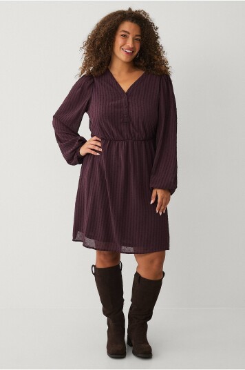 Zizzi Kjole caGunna L/S Abk Dress Rosa