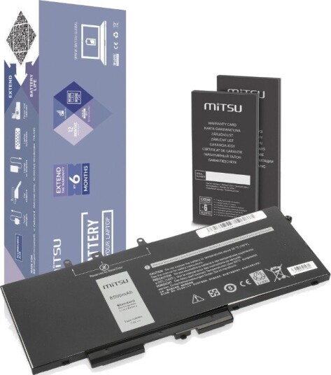 Mitsu-Batteri Gjknx Til Dell Latitude 5280 5480 5490 5590 8500Mah BC/DE-5490H