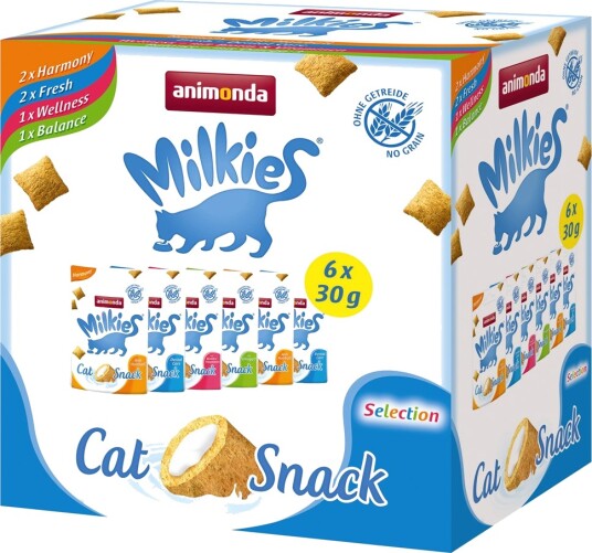 Animonda Mixed Pack Milkies Sprø Krokettputer 4 Sorter 18 X 30 G