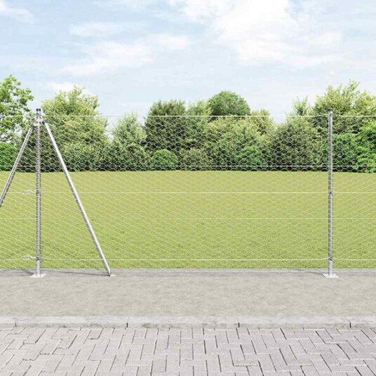 Gjerde med innlegg. sølv 1.2 x 100 m PVC belagt stål