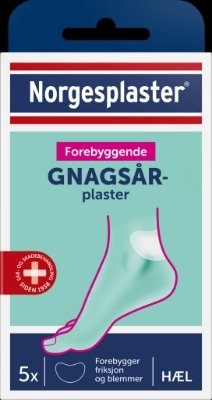 Norgesplaster Forebyggende gnagsårplaster hæl 5stk