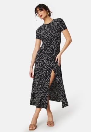 TOMMY JEANS Disty Midi Slit Dress 0GL Ditsy Daisy Aop S