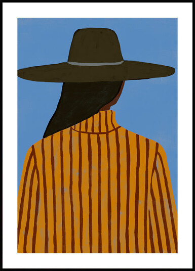 Modern Woman with Hat Plakat Plakat / 70x100cm
