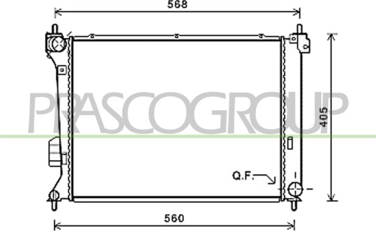 PRASCO HN200R002 Radiator motorkjøling