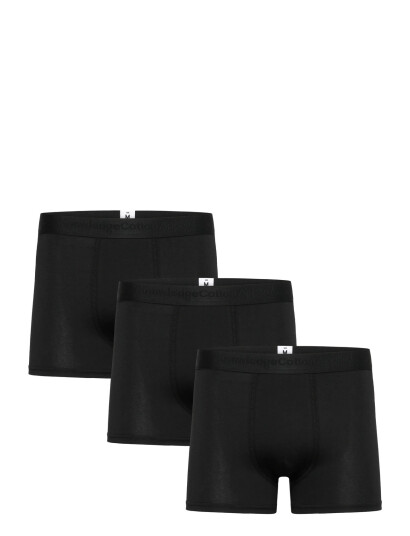 Knowledge Cotton Apparel 3 Pack Boxer Briefs - Black - S