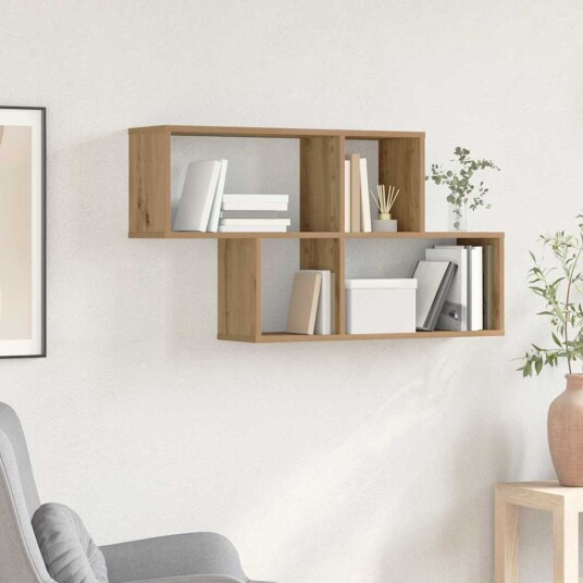 Vegghyll med hylle artisan eik 100 x 20 x 53 cm Konstruert tre