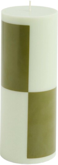 Hay Column Candle kubbelys medium 20 cm Light green army green