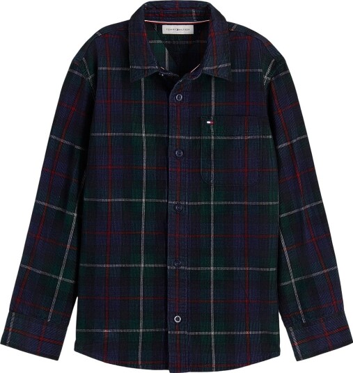 Tommy Hilfiger Corduroy Check Graphic Shirt GREEN CHECK 176 Tommy Hilfiger Corduroy Check Graphic Shirt GREEN CHECK 176