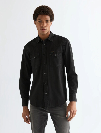 Wrangler Western Shirt Grey M x 00 Wrangler Western Shirt Grey M x 00