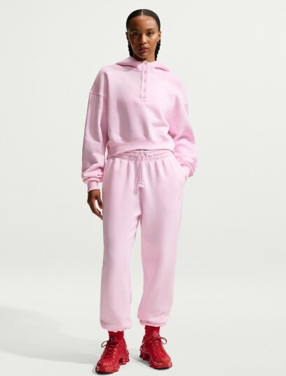 Nike Pheonix Fleece High Rise Oversized Pant 2 Rosa XS