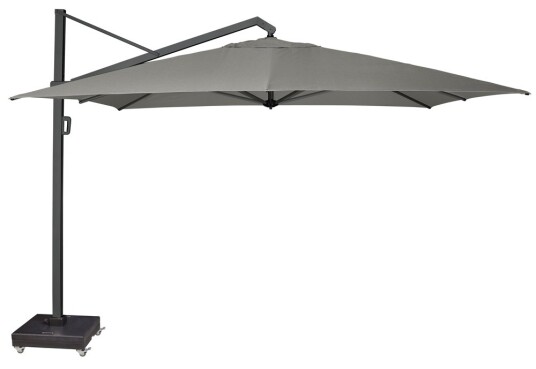 Platinum Icon parasoll premium Grå/grå exkl. parasollfot 3,5 x 3,5 m Grå