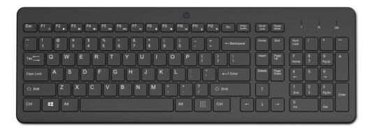 Hp 225 - Tastatur - 2.5-Zone Layout - Trådløs - 2.4 Ghz - Tysk - Svart Hp 225 - Tastatur - 2.5-Zone Layout - Trådløs - 2.4 Ghz - Tysk - Svart