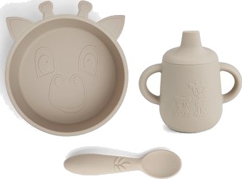 nuuroo Servisesett Elias Giraffe sett med 3 Cobble stone nuuroo Servisesett Elias Giraffe sett med 3 Cobble stone