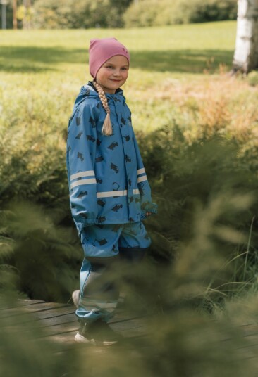 Lindberg Vattholma Regnsett Blå/Svart 80
