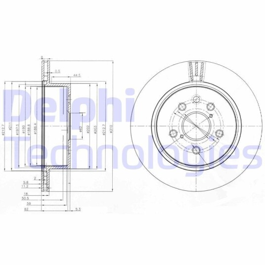 Bremseskive DELPHI BG4024
