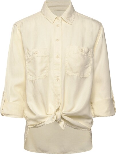 American Eagle 3696 Core New Tencel Shirt   CREAM   L