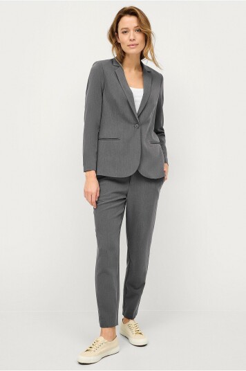 Ellos Collection Millie slacks med et stretch Grå