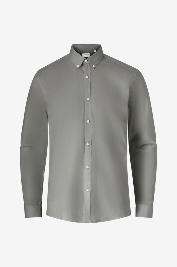Lindbergh - Skjorte Oxford Superflex Shirt L/S - Grå Lindbergh - Skjorte Oxford Superflex Shirt L/S - Grå