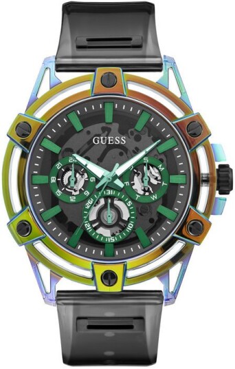 Guess Herreklokke GW0806G5 Multifunction Grå/Resinplast Ø48 mm