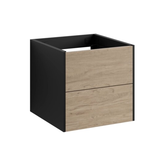 Vikingbad Fay Slett Servantskap Svart Matt/eik / 60cm Vikingbad Fay Slett Servantskap Svart Matt/eik / 60cm