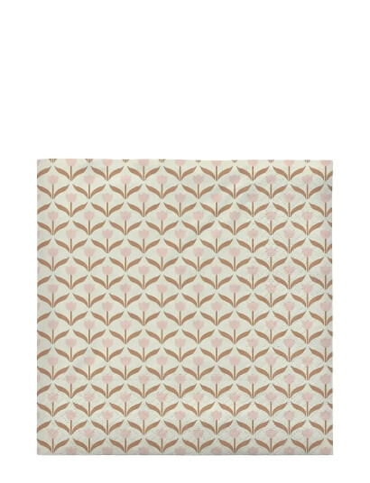 Broste Copenhagen Tulip Paper Napkin - Beige - L 33CM