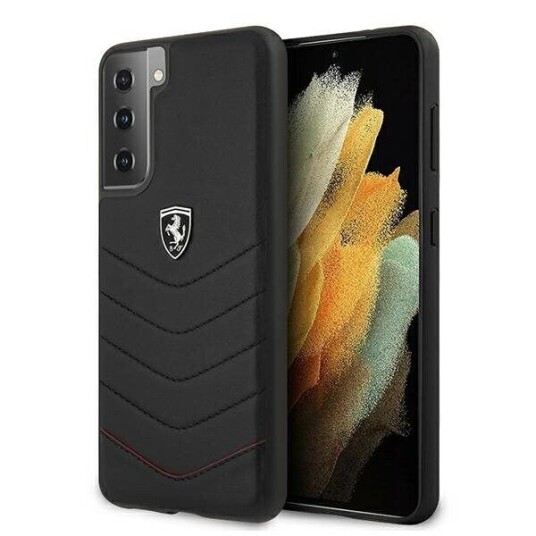 Ferrari Fehquhcs21mbk S21+ G996 Svart/Svart Hardt Etui Off Track Quilted