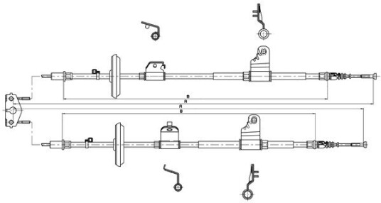 Metzger Tautrekk parkeringsbrems METZGER 11.5778 Metzger Tautrekk parkeringsbrems METZGER 11.5778