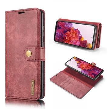 Samsung Galaxy S20 FE DG.Ming 2-i-1 Avtakbart Lommebok-deksel I Lær Vinrød Samsung Galaxy S20 FE DG.Ming 2-i-1 Avtakbart Lommebok-deksel I Lær Vinrød