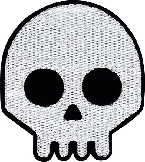 Märkbar Stoffmerke Emoji Hodeskalle A-1-3