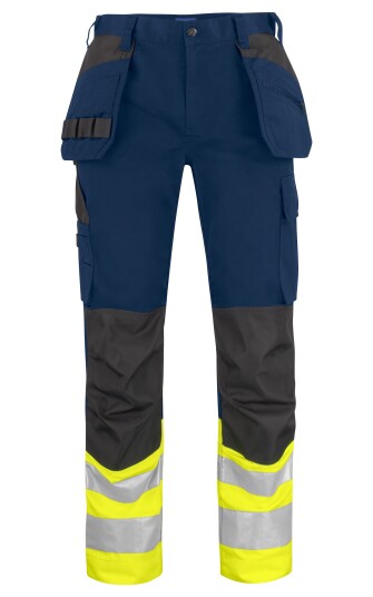 ProJob 6534 Arbeidsbukse En Iso 20471 Kl 1 Yellow/Navy D88