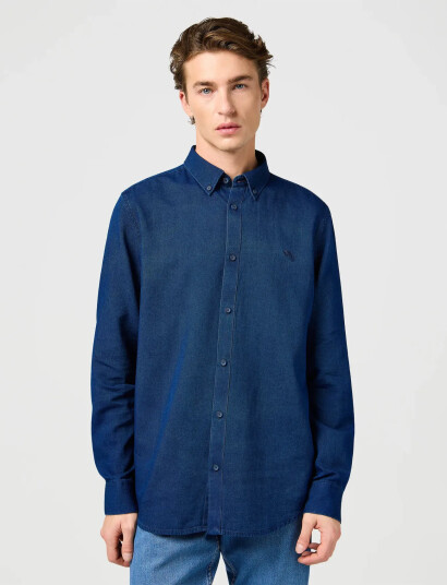 Wrangler Oxford Shirt - Navy - S