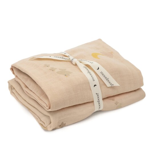 Moonboon Over The Moon Rose Organic Muslins