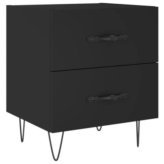 vidaXL Nattbord 2 stk svart 40x35x47,5 cm konstruert tre