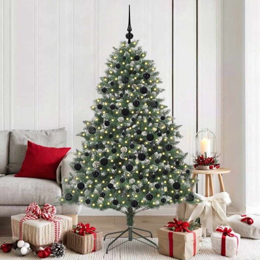  Kunstig juletre grønn 126 x 126 x 180 cm PVC og plast og stål