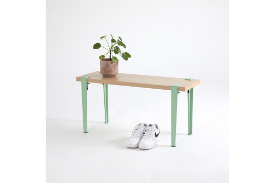 Khalkeus Benk 90x30 cm Brun/Blå Hanah Home